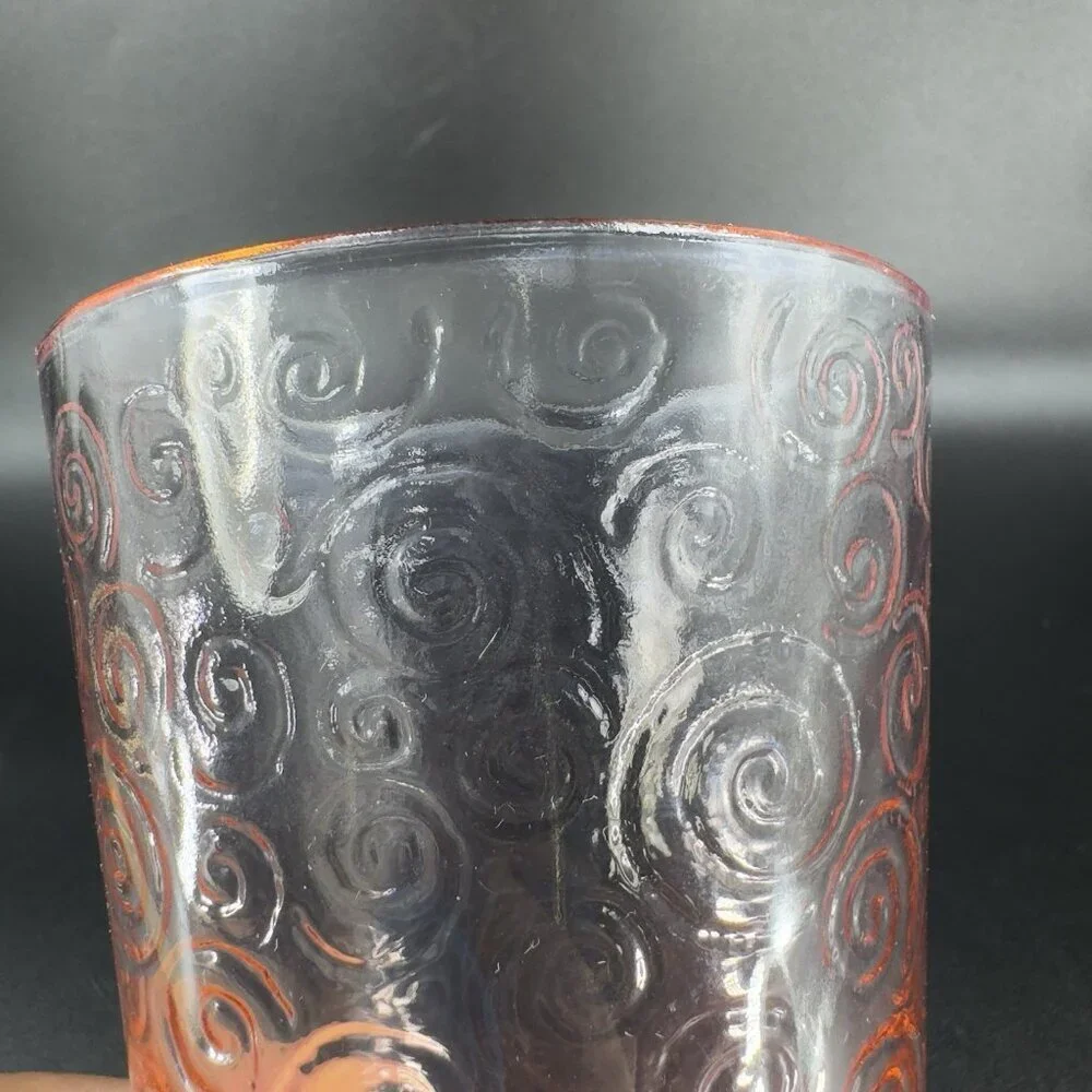 Libby Pink Galaxy Glasses Atomic Drinking Glasses Highball Tumbler Set 2 Vintage